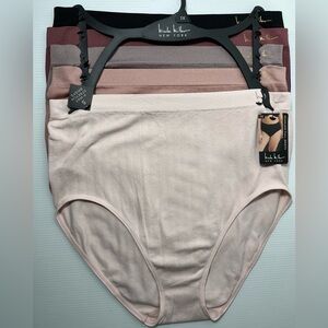 Nicole Miller Seamless Super Soft 4-way Stretch 5 piece Multicolor Briefs set